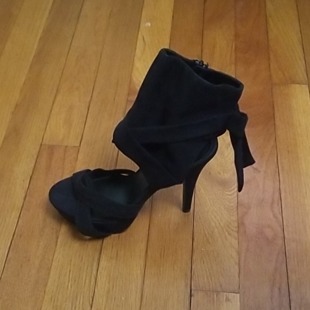 Black Stiletto Strappy Booties